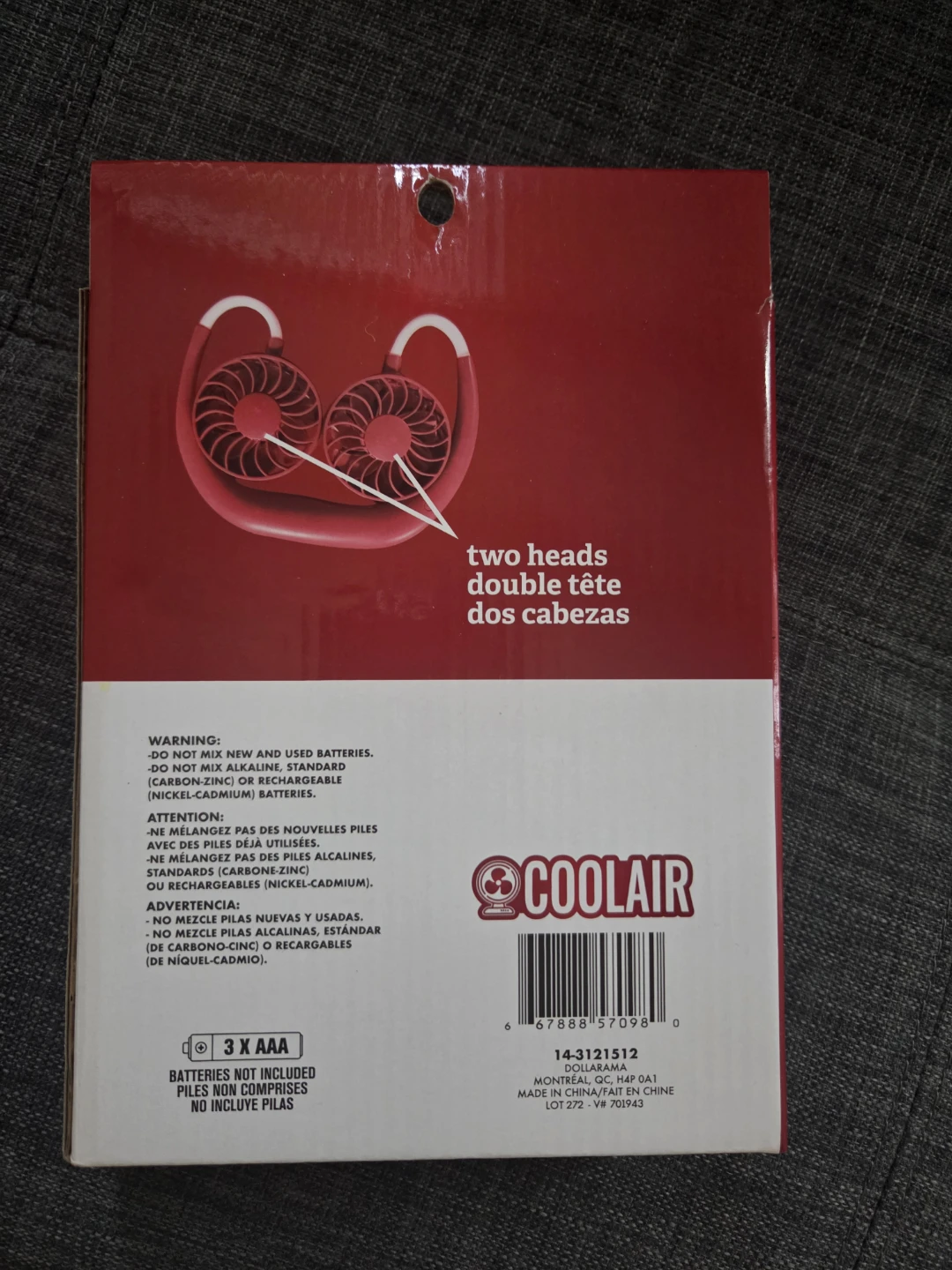 Coolair Portable Neck Fan