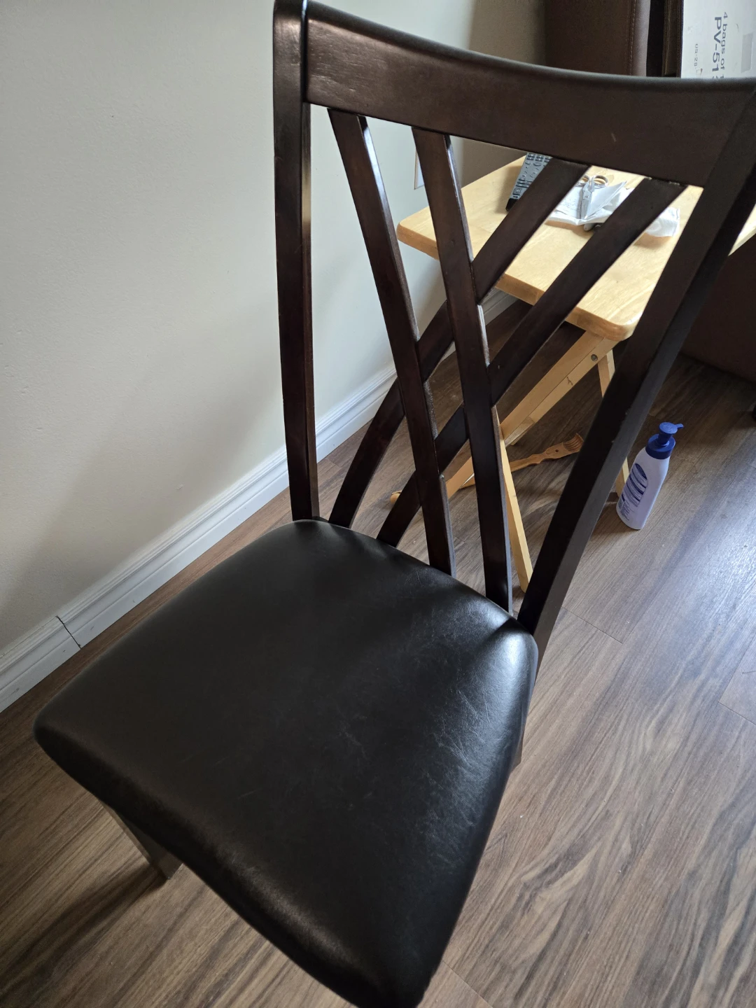 Dining Table with Faux Marble Top