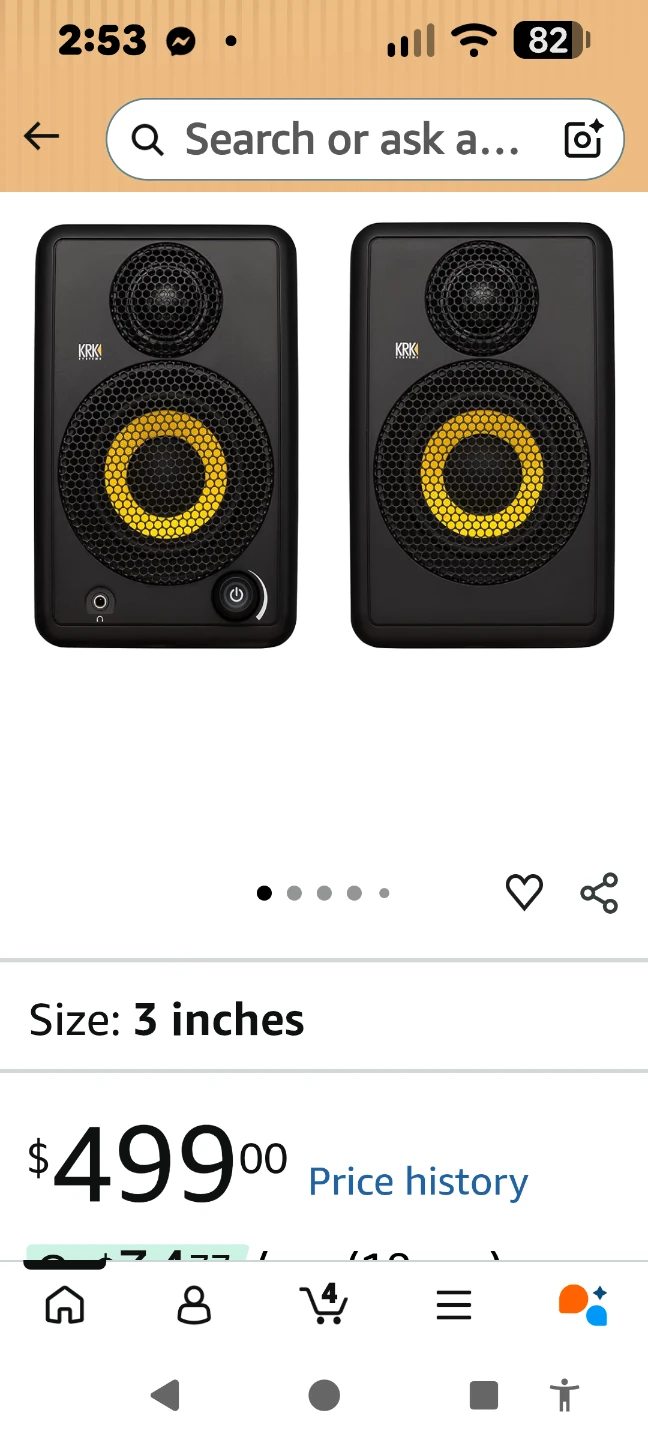 Krk GO AUX 3 Live Studio Monitors with Bluetooth - photo 2