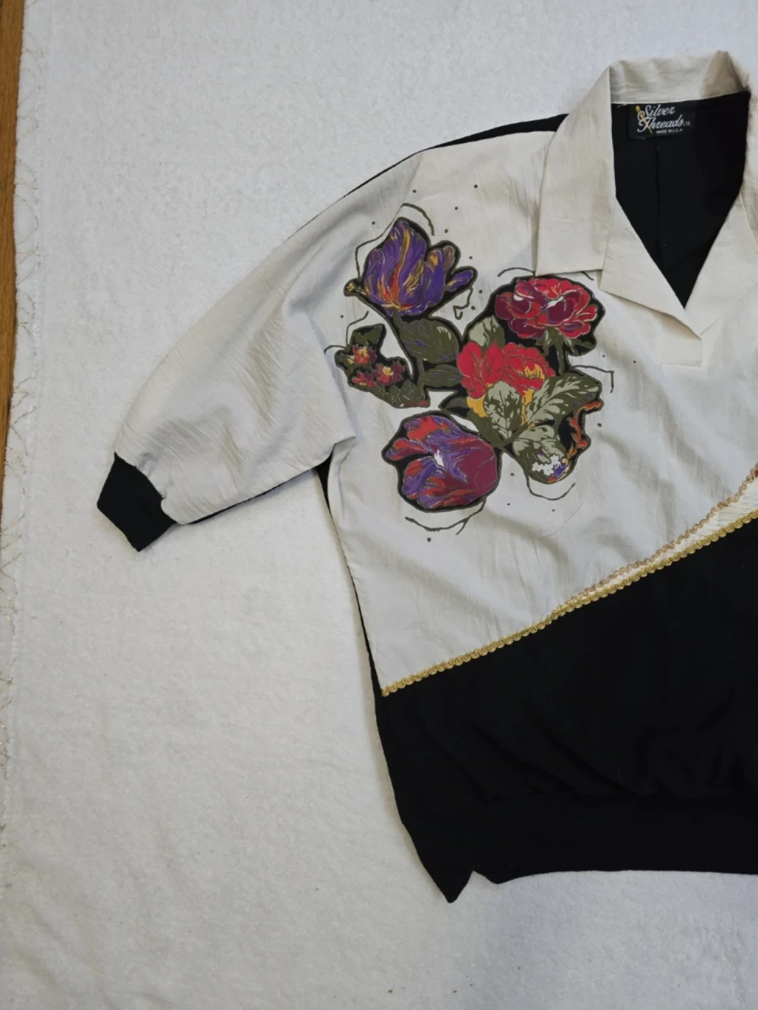 Silver Threads Vintage Floral Blouse - photo 4