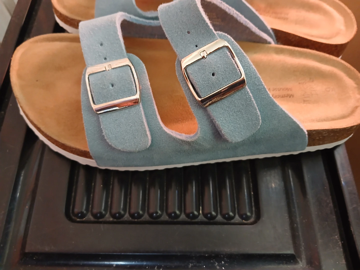 Time and Tru Blue Double Buckle Sandals Size 9 - photo 2