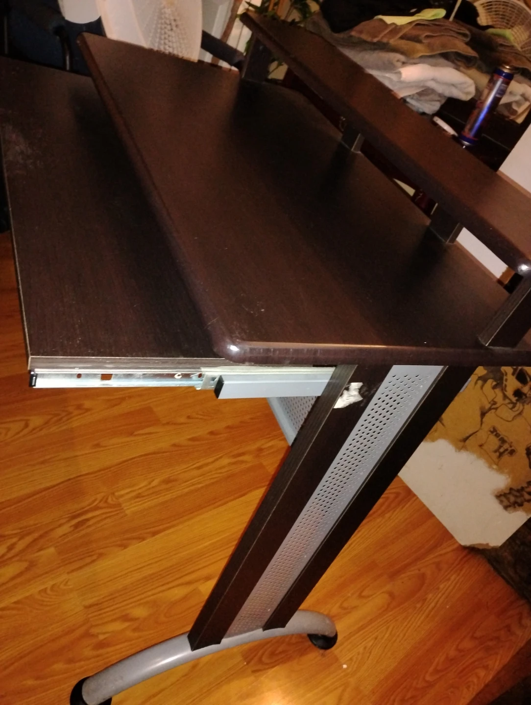 Black Computer Desk with Keyboard Tray - photo 2