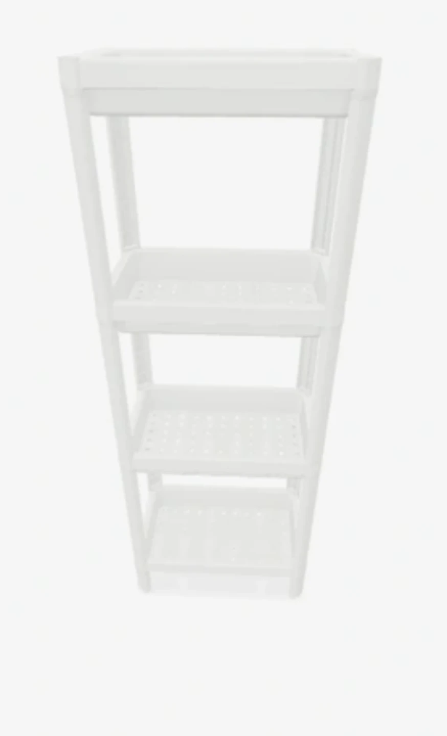 White 4-Tier Plastic Storage Shelf - photo 3