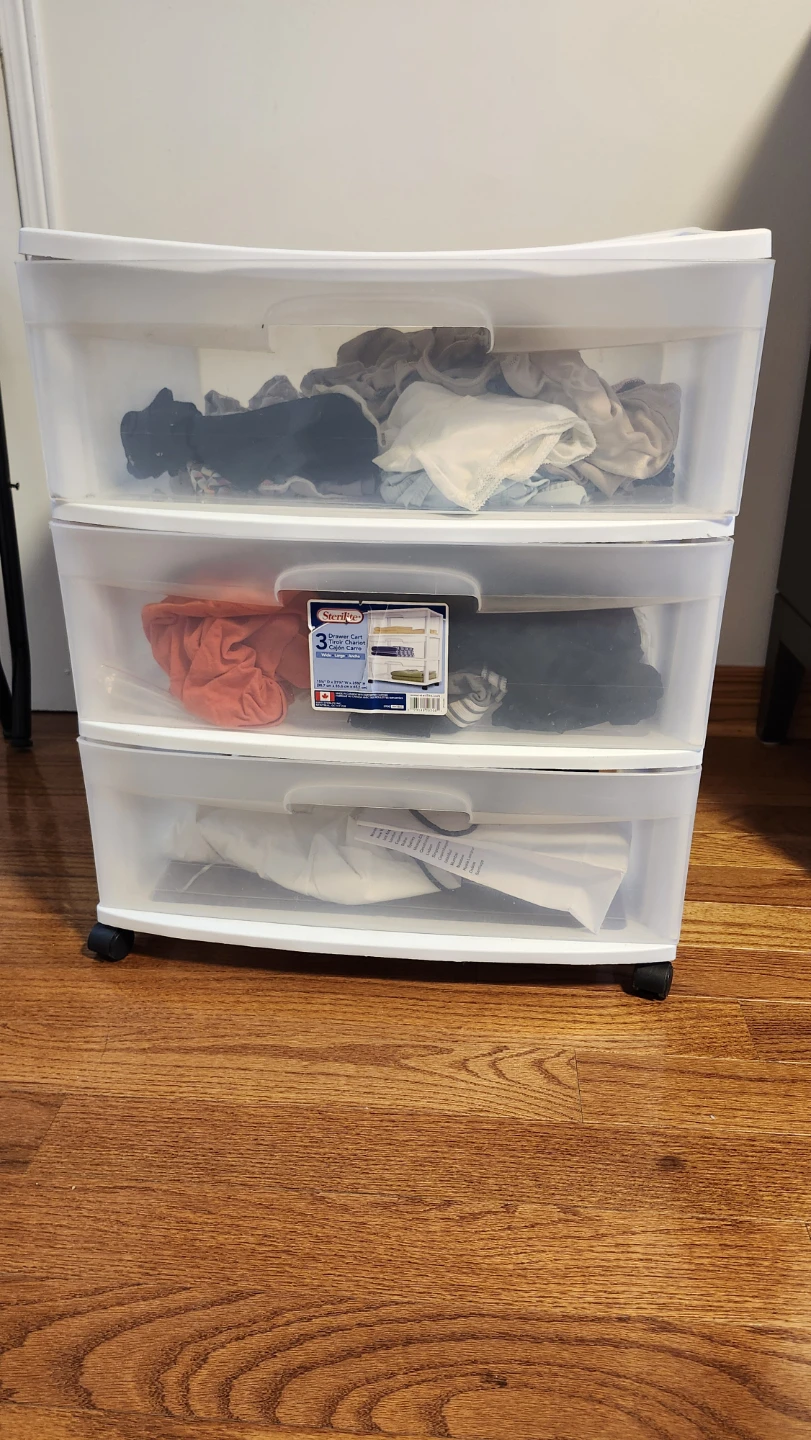 Sterilite 3-Drawer Wide Cart