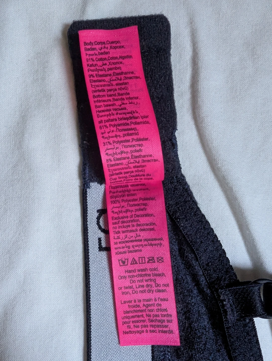 La Senza Remix Lightly Lined Cotton Balconnet Bra 34C dark blue - photo 5