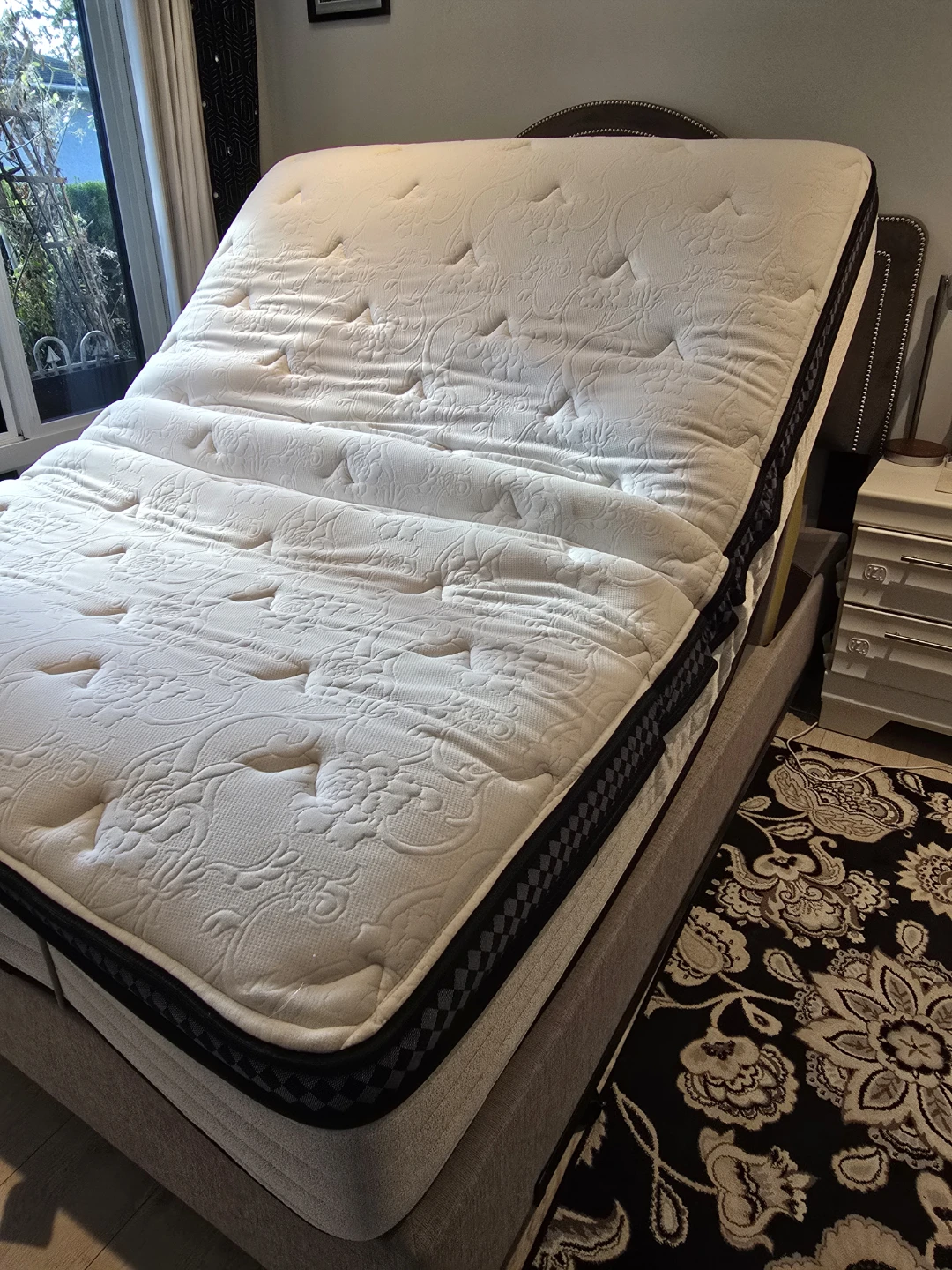 Adjustable Bed with Upholstered Headboard - photo 3
