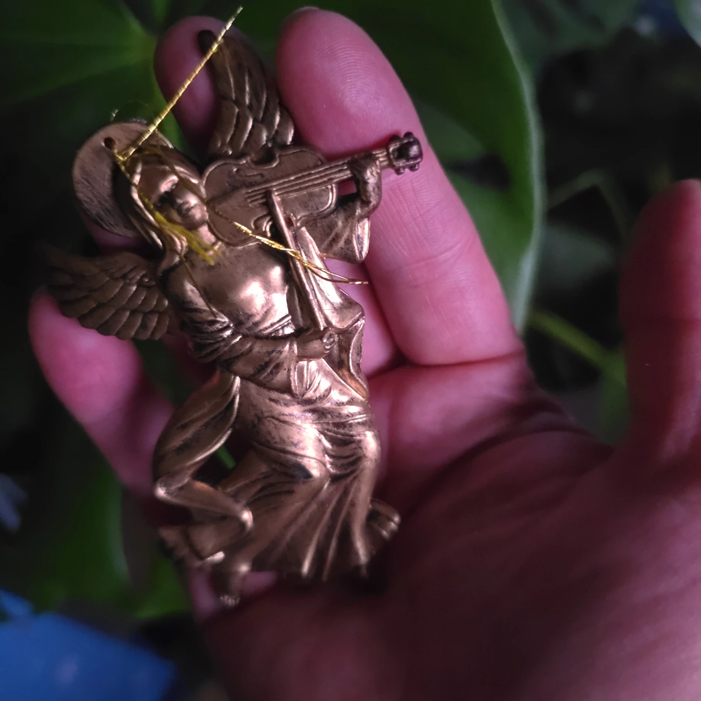 Vintage Metal Angel Christmas Ornament