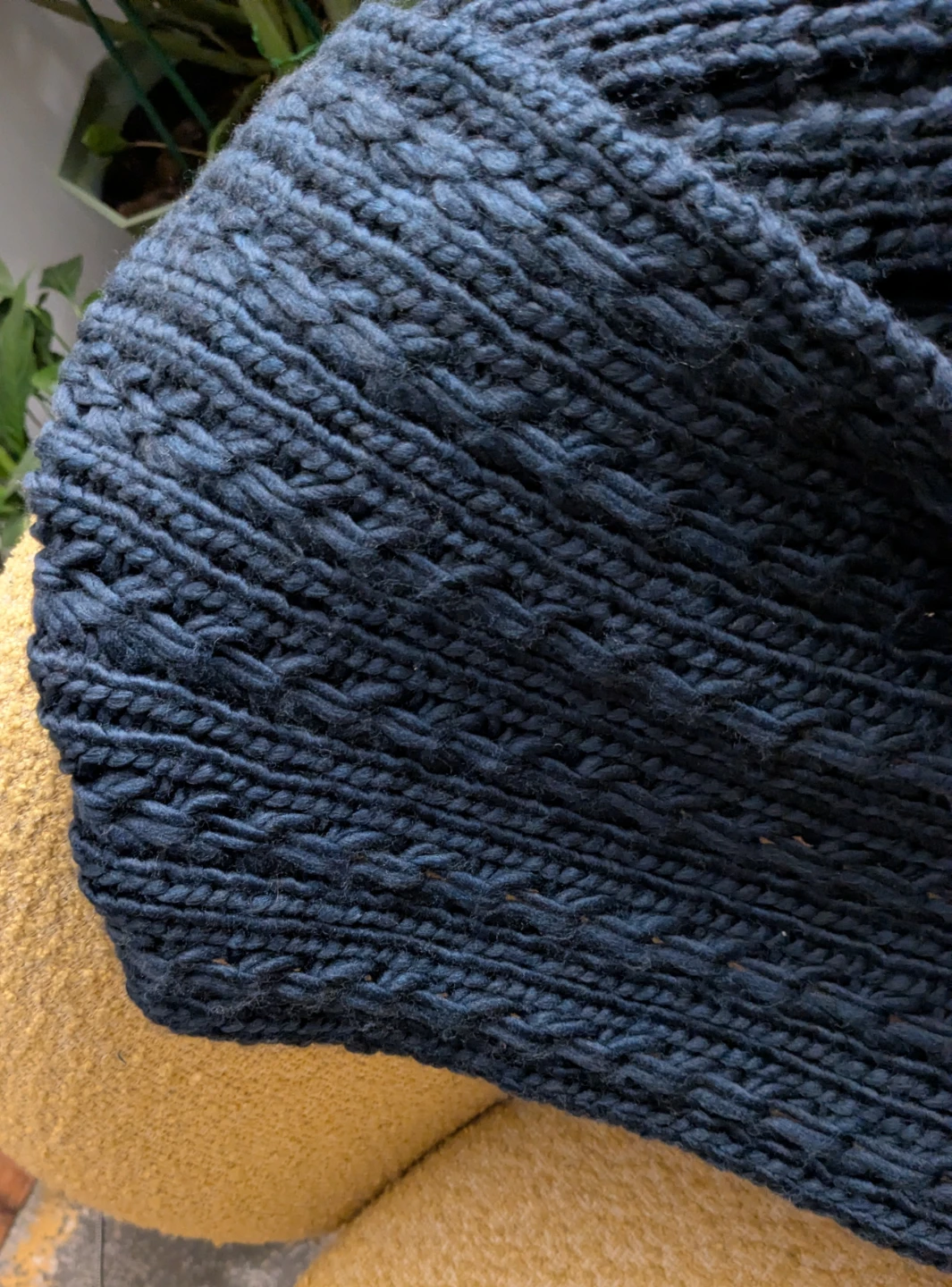 Navy Cable Knit Scarf - photo 3