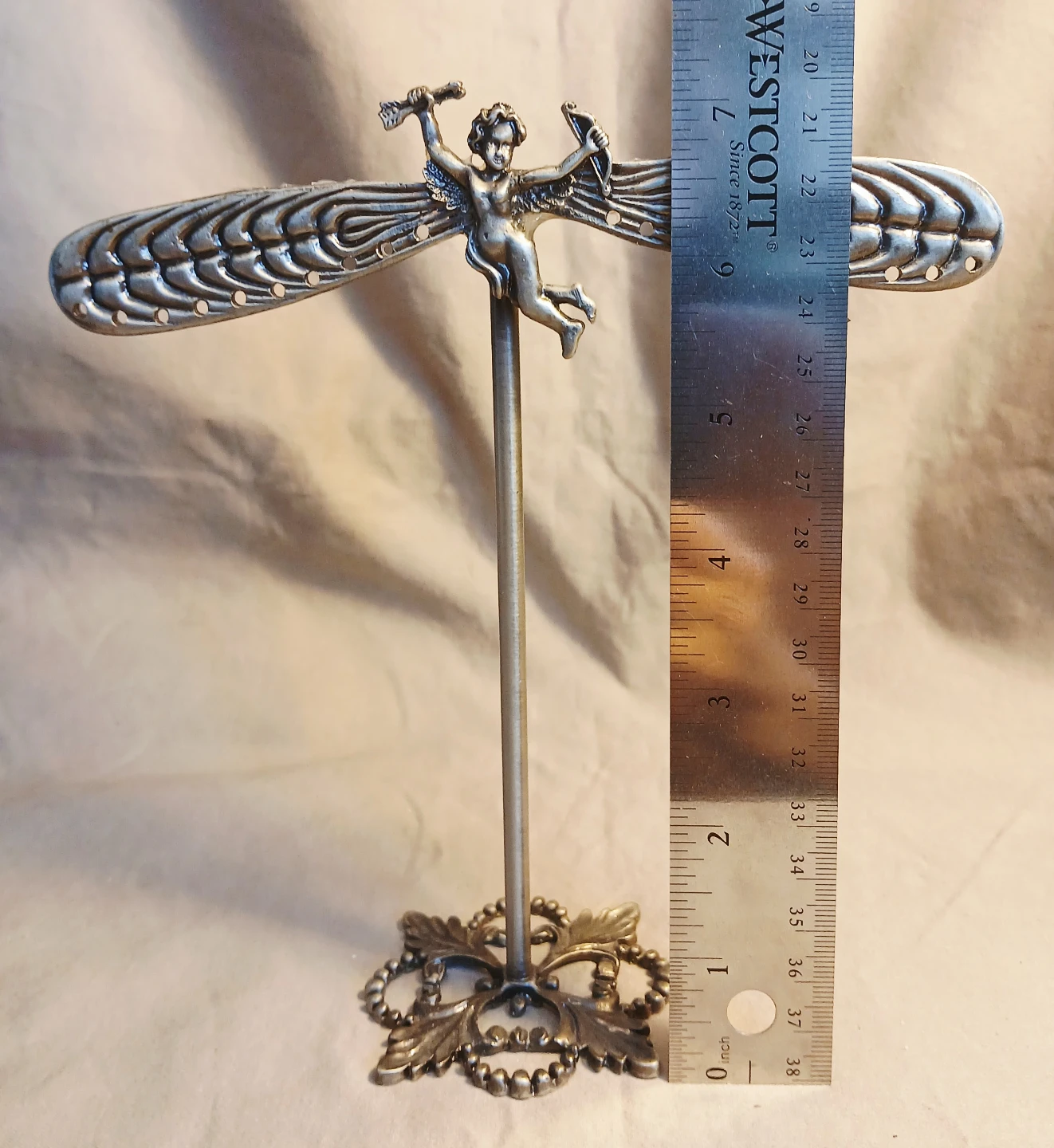 Refubtished Vintage-style Cherub Earrings display - photo 3