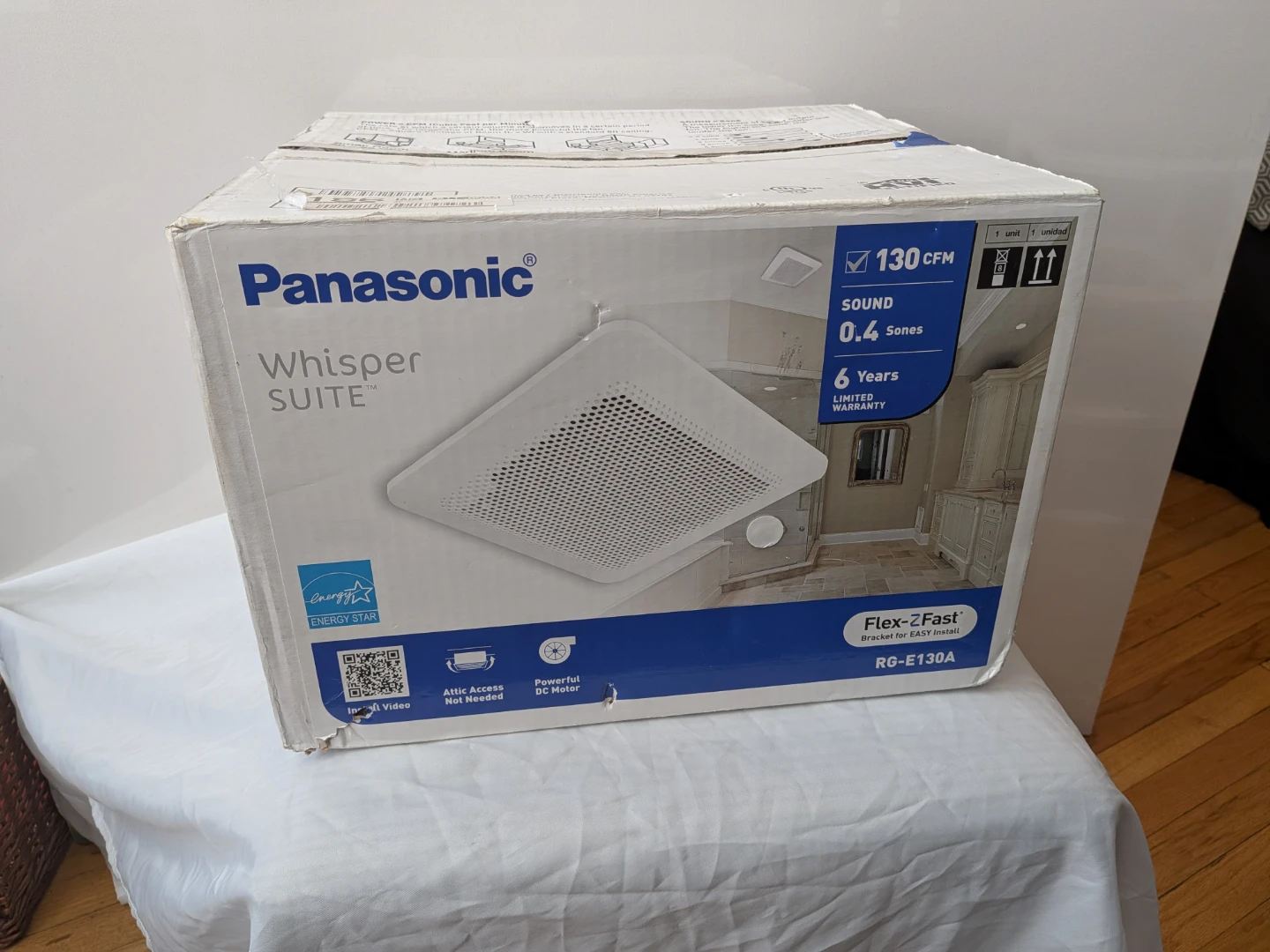 NEW Panasonic Whisper Suite 130 CFM;  Bath Exhaust Fan