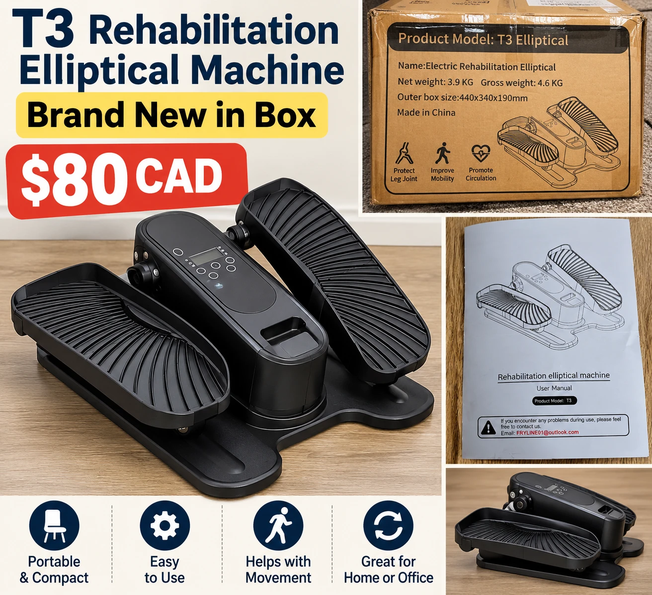 T3 Rehabilitation Elliptical Machine
