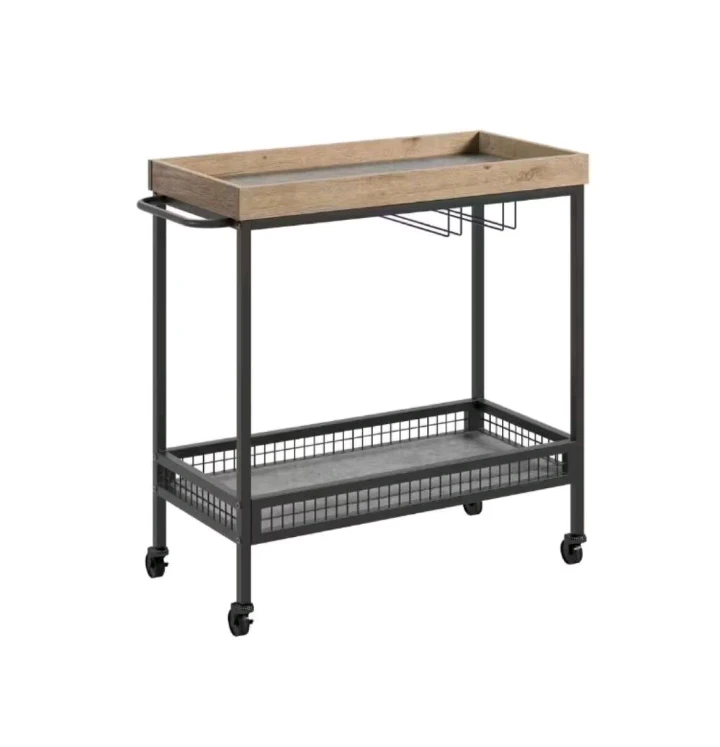New in box Industrial Style Rolling Bar Cart