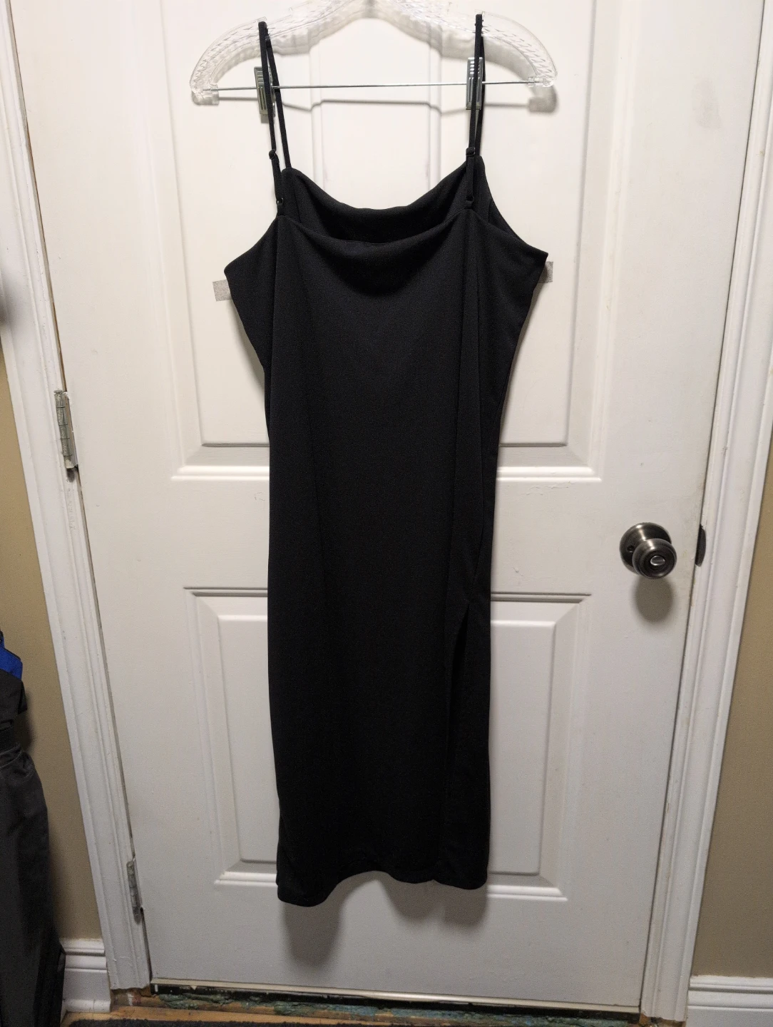 Black Cowl Neck Midi Dress - photo 4