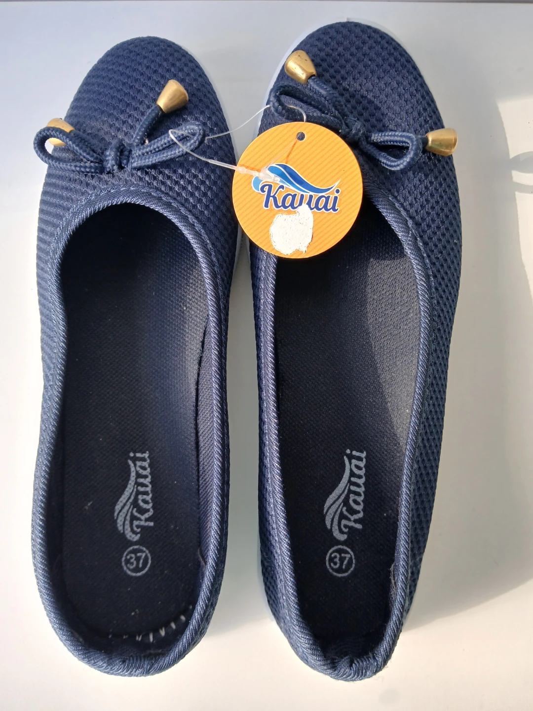 New Navy Kawai Ballet Flats. Size 37.