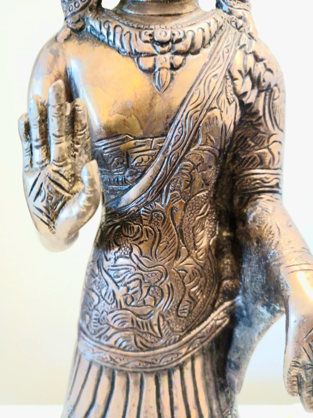16" Heavy Bronze Bodhisattva Statue - photo 4