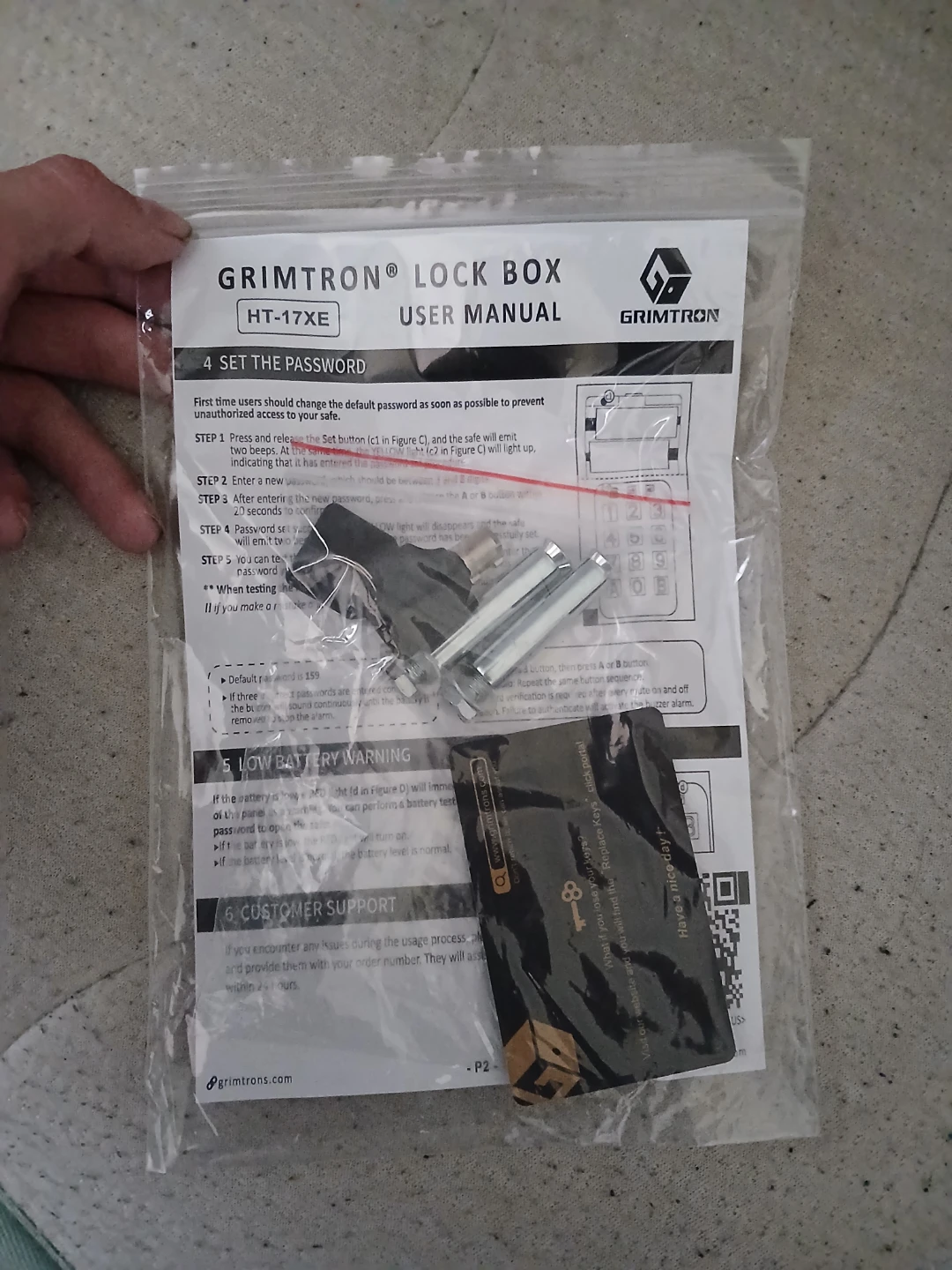 Grimtron HT-17XE Electronic Safe - photo 5