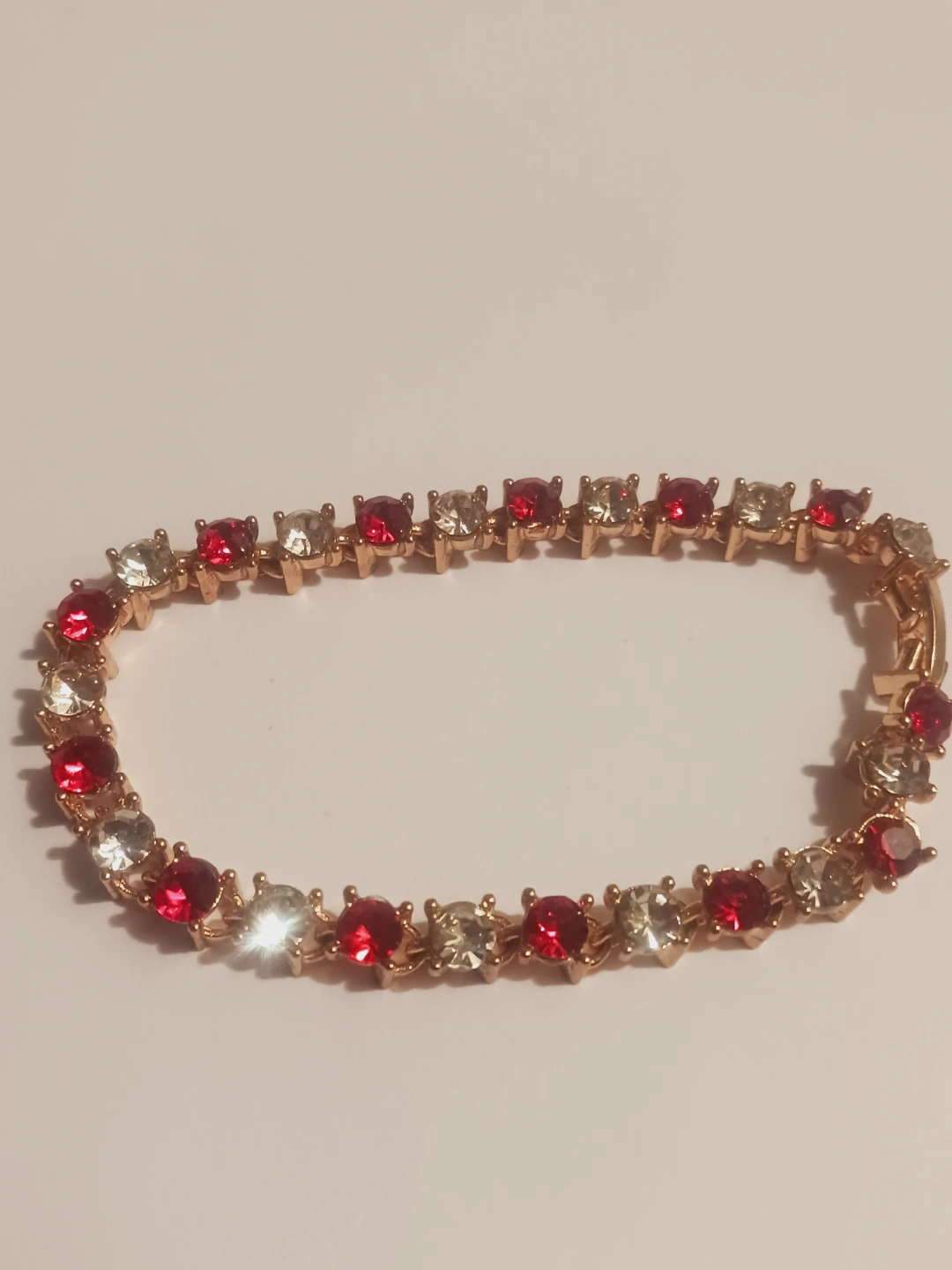 New !! Red and clear stone tennis bracelet - photo 3
