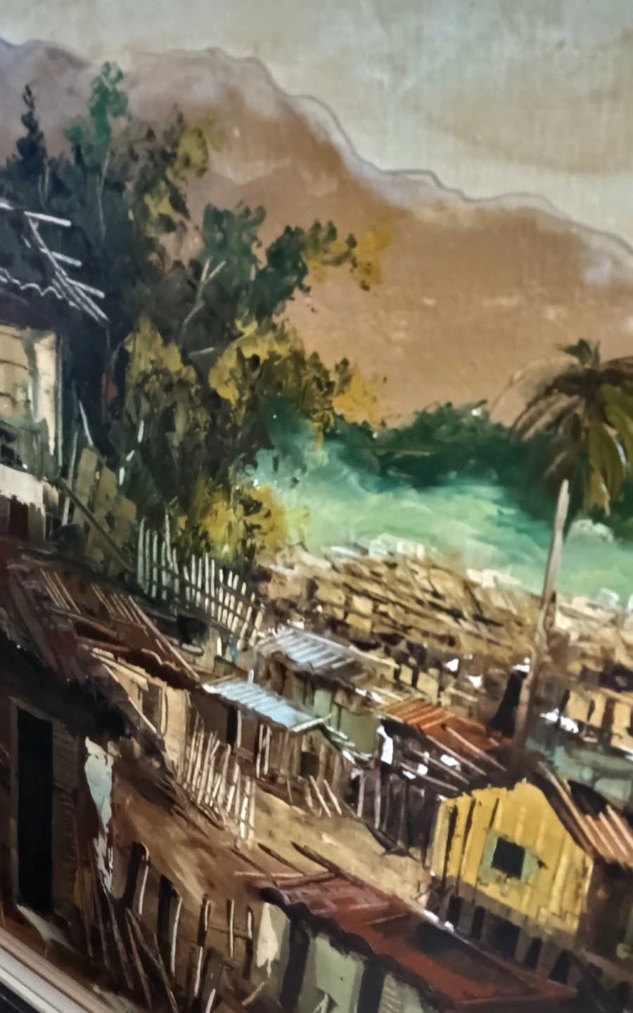 Oscar Aversa Original Oil Painting - Rio de Janeiro Favela - photo 3