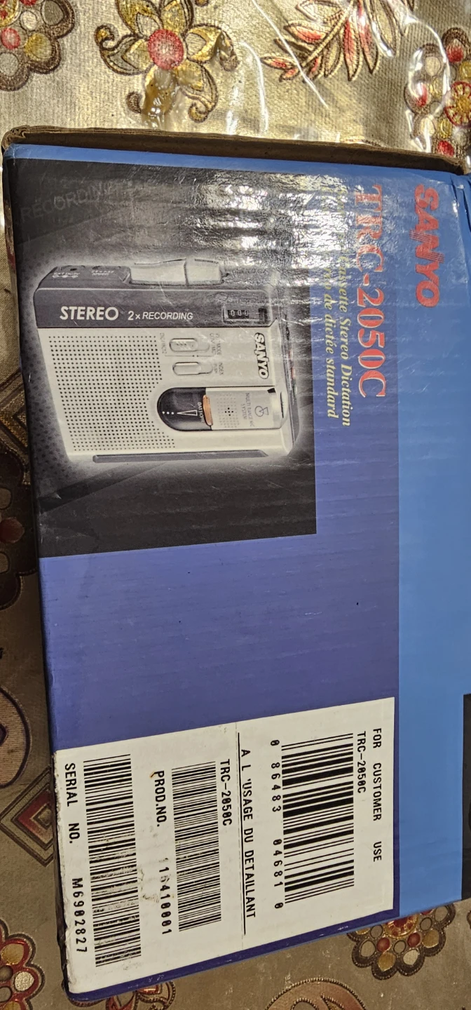 Sanyo TRC-2050C Stereo Cassette Dictation Machine