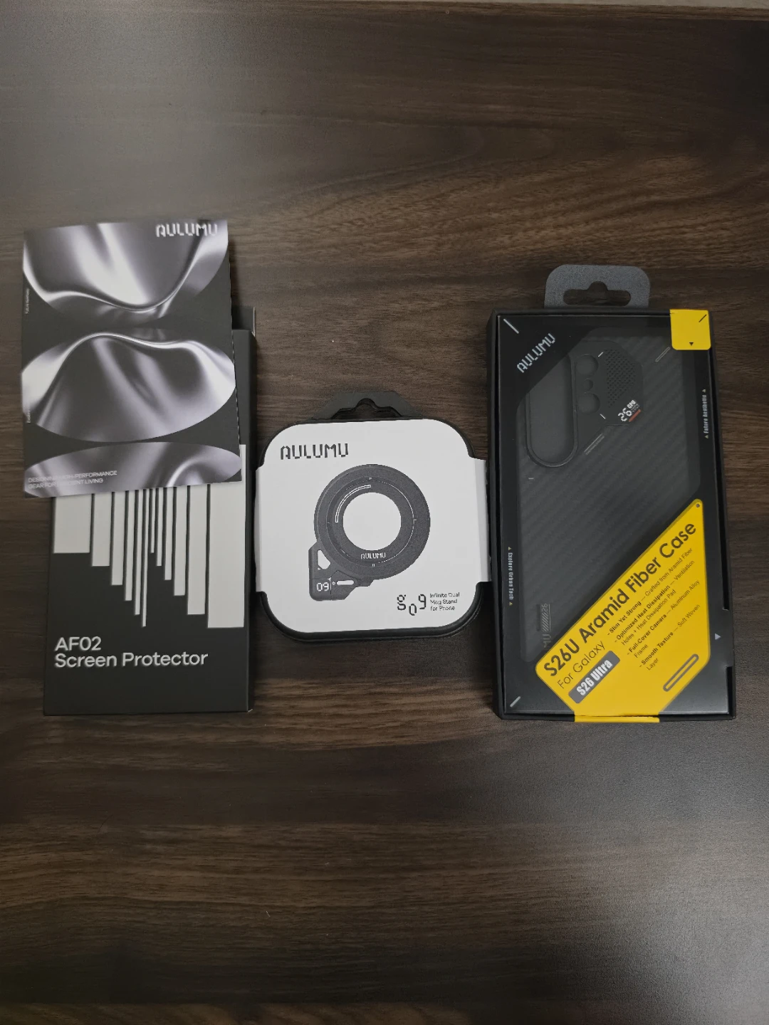 Aulumu Carbon Fiber Case + G09 Ring + AF02 Screen Protector