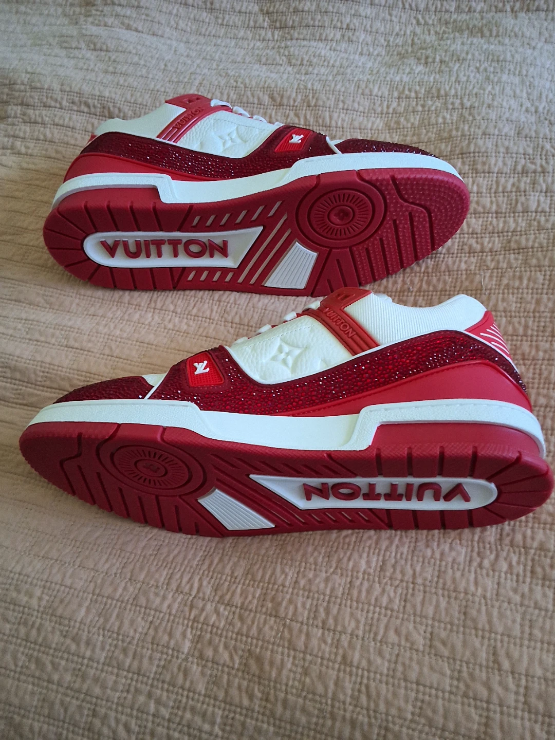 Louis Vuitton Trainers Red and White - photo 2