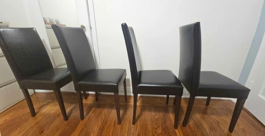 Set of 4 Black Dining Chairs - photo 3