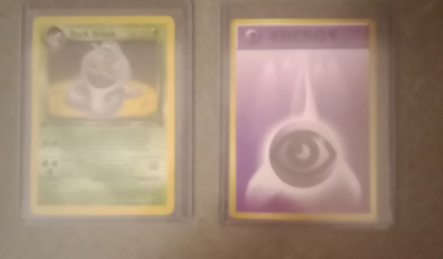 Pokemon Dark Arbok and Psychic Energy Cards