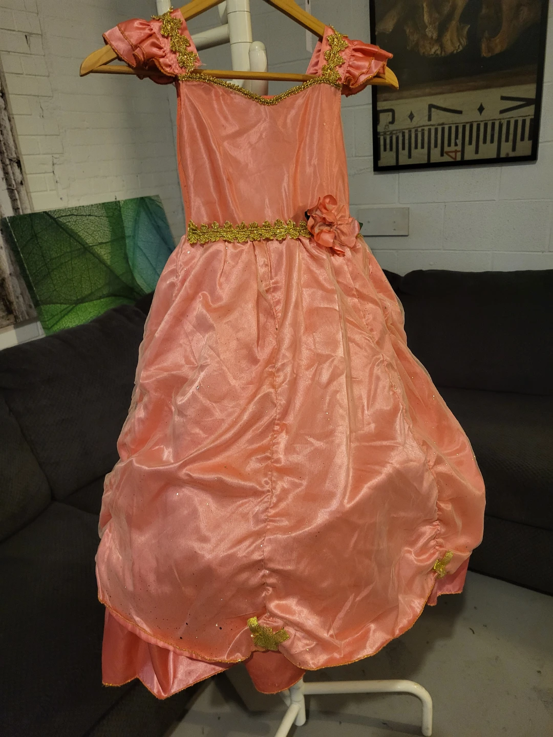 Girls Pink Princess Costume Dress - size 4
