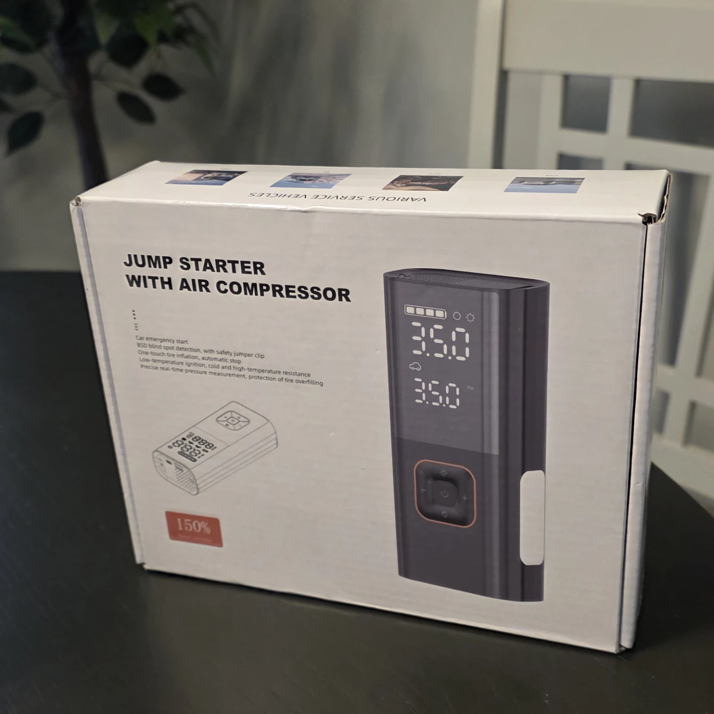 Jump Starter with Air Compressor