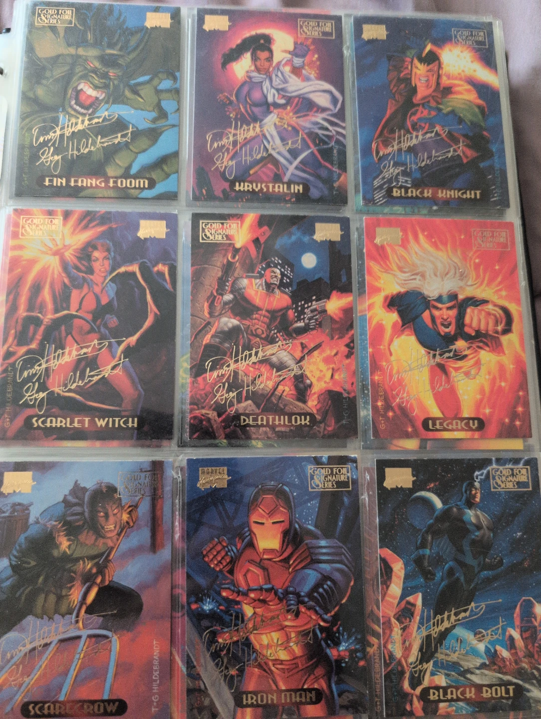 1994 Fleer Marvel Gold Foil Signature Series (18 card lot) - photo 2