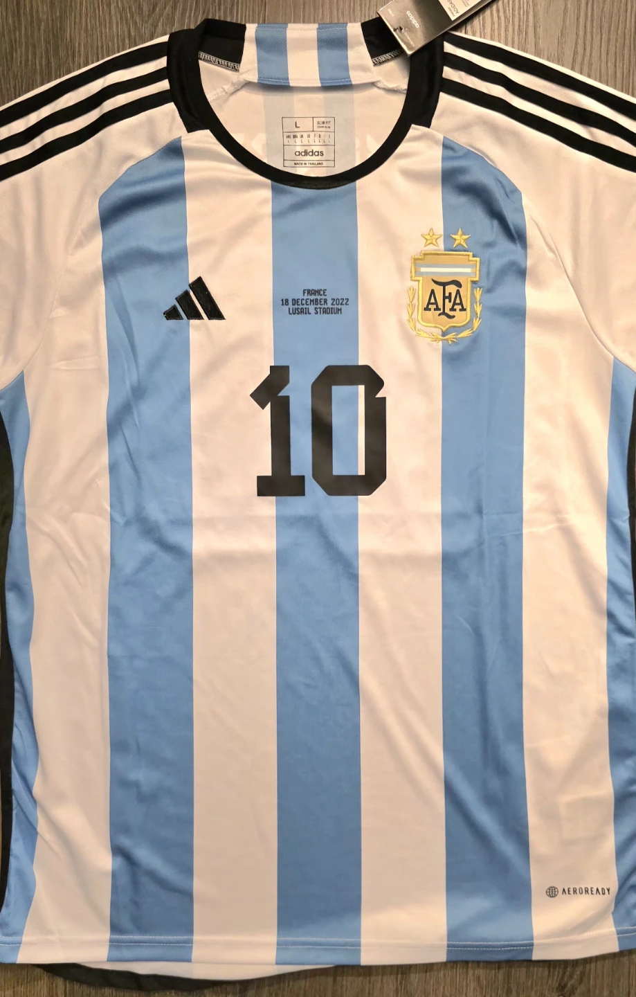 Messi #10 Argentina World Cup 2022 Final Jersey