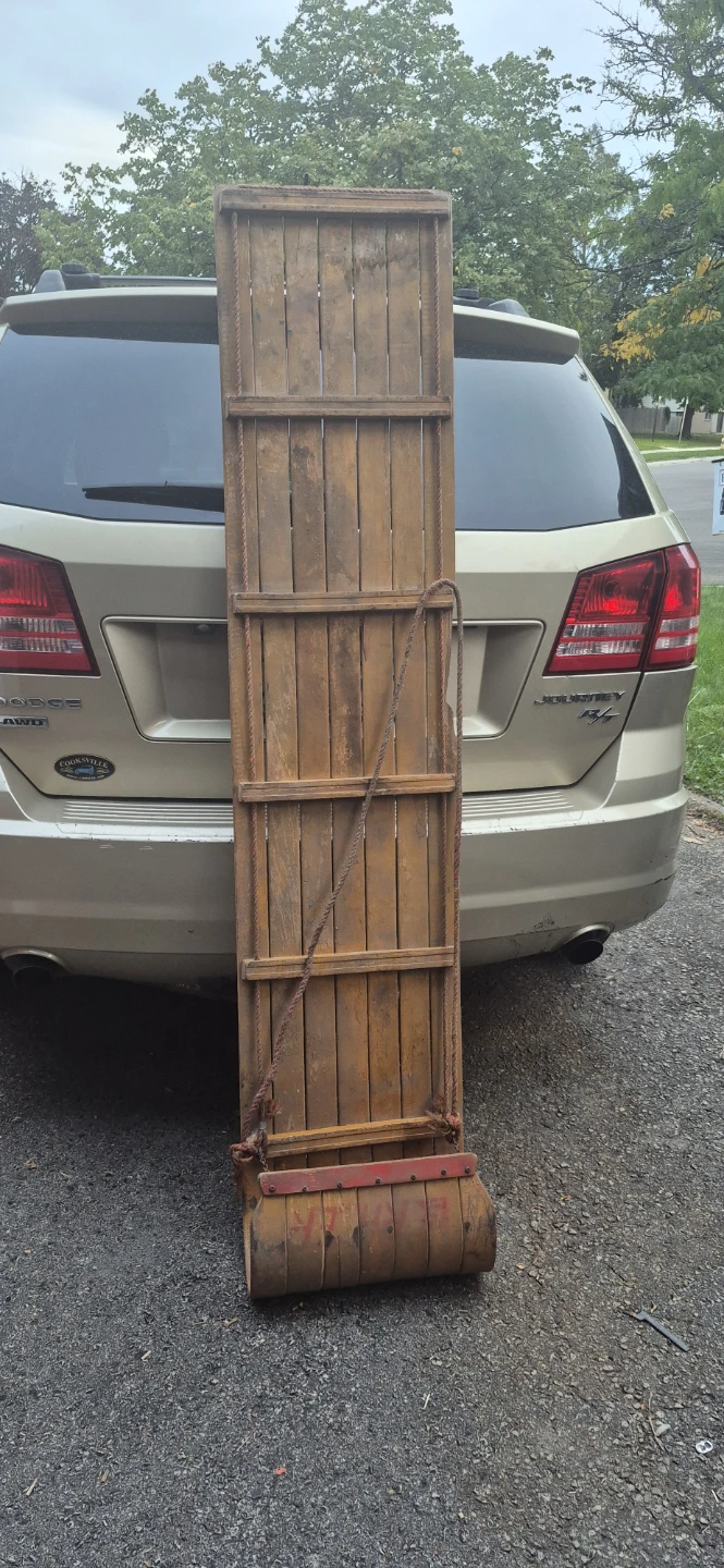 Vintage wooden toboggan