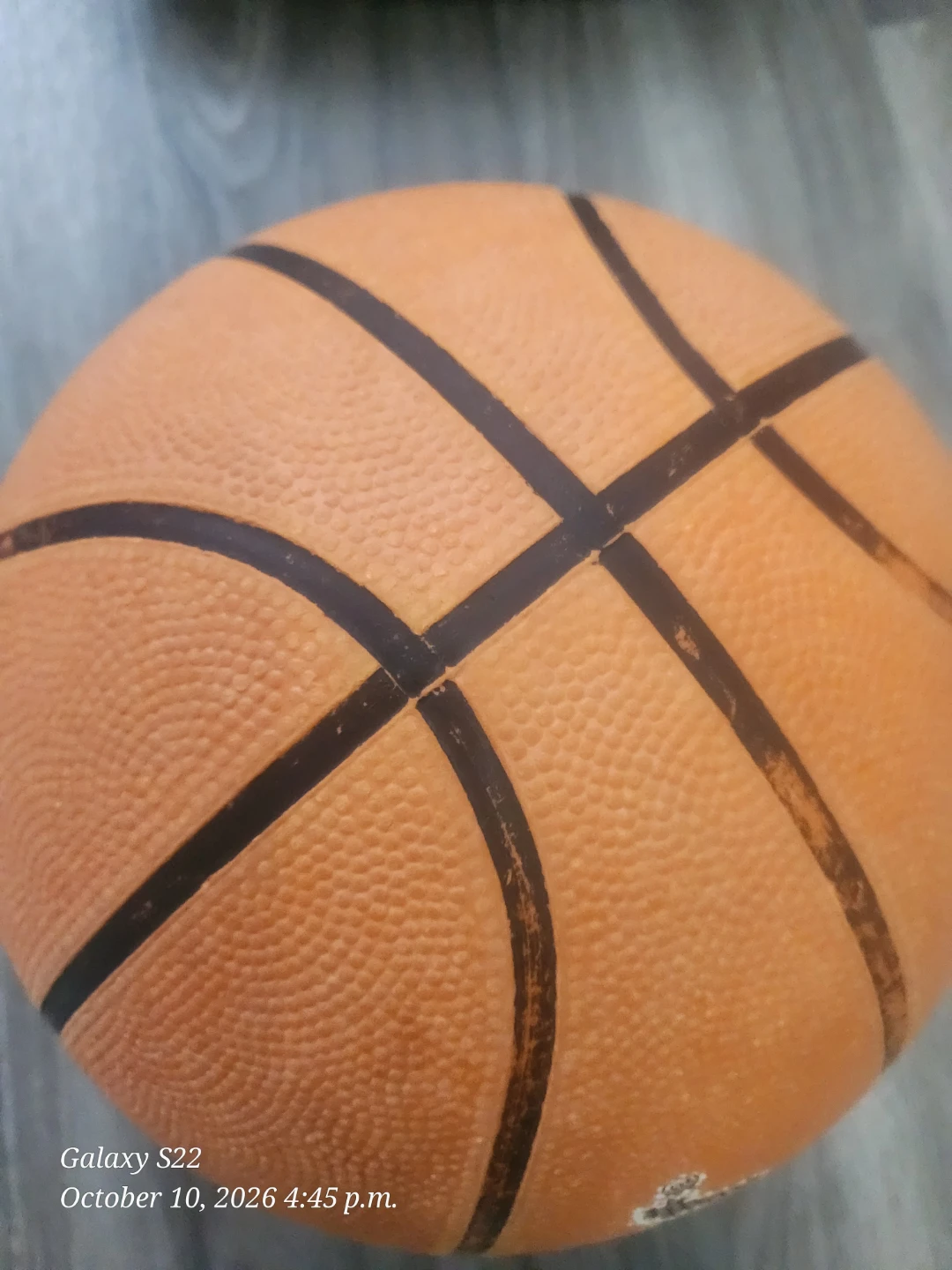 Orange rubber basketball