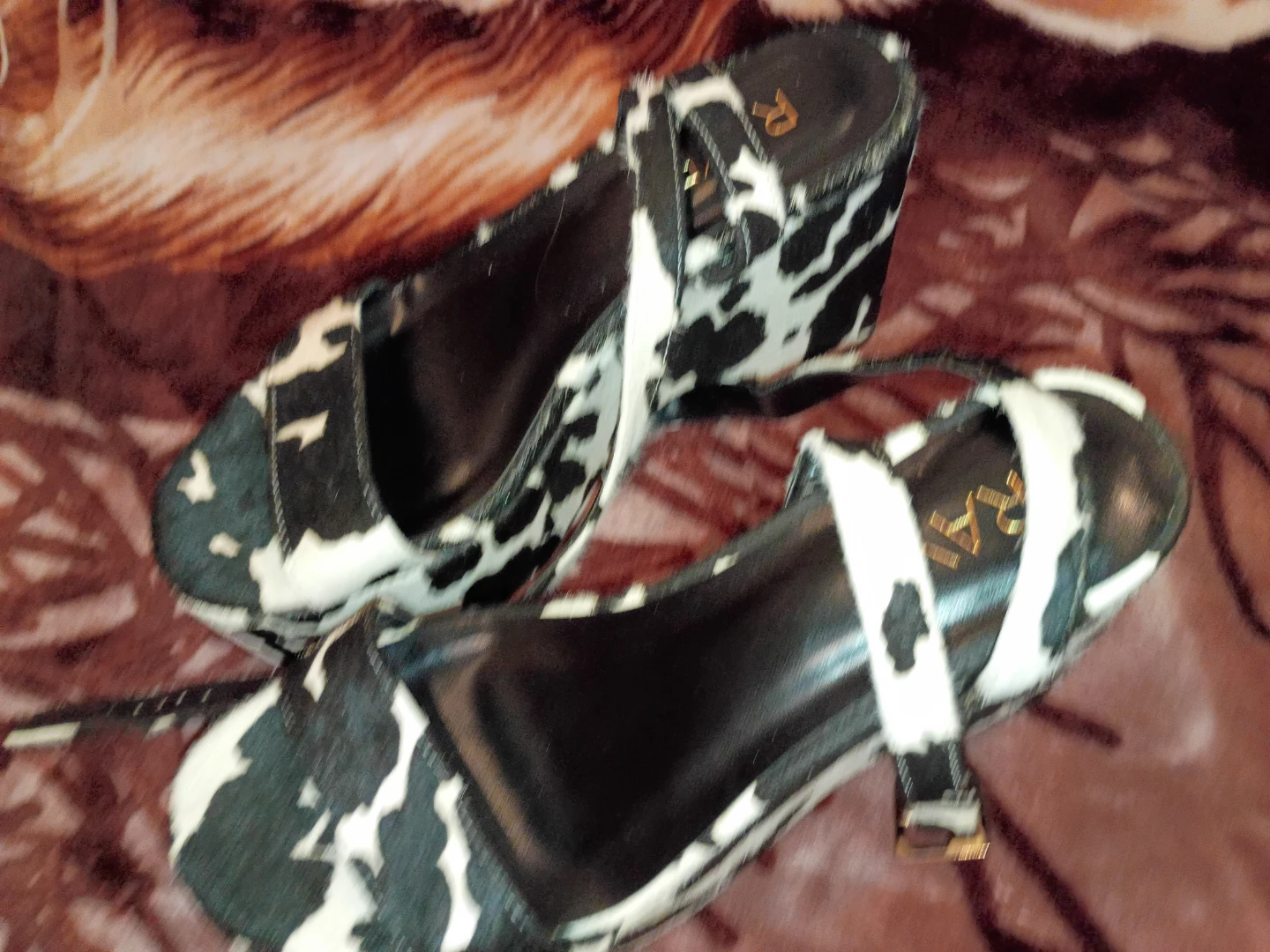 RAVE Cow Print Platform heel Sandals - photo 2
