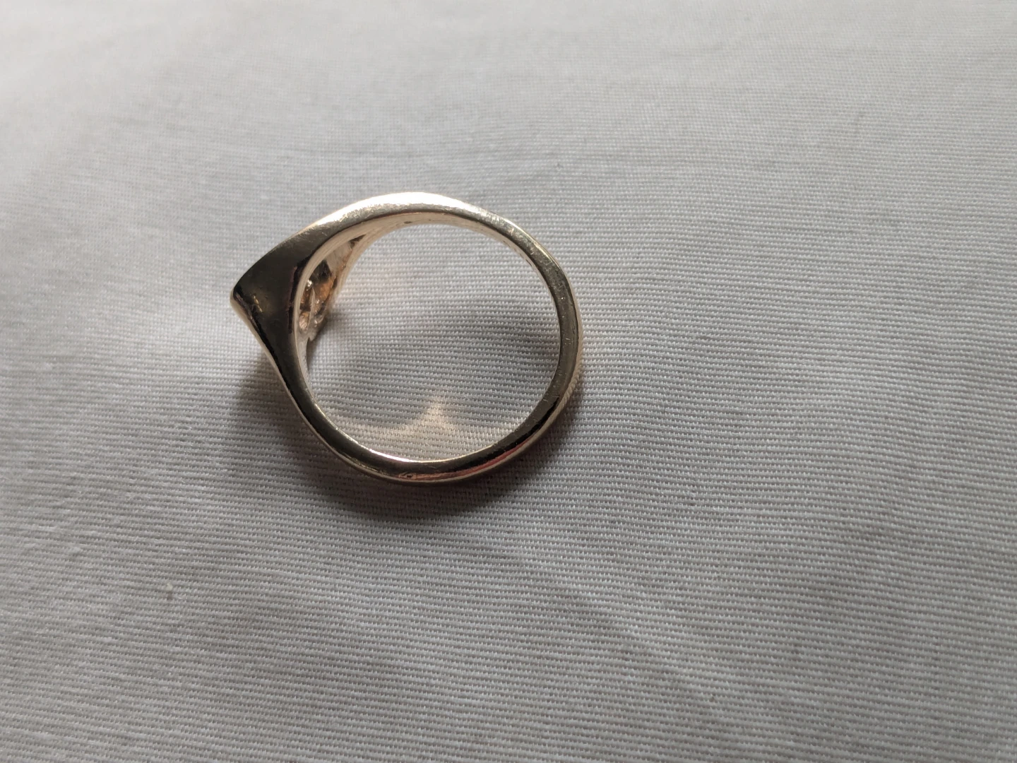 Gold-tone Sterling Silver Heart Ring - photo 2