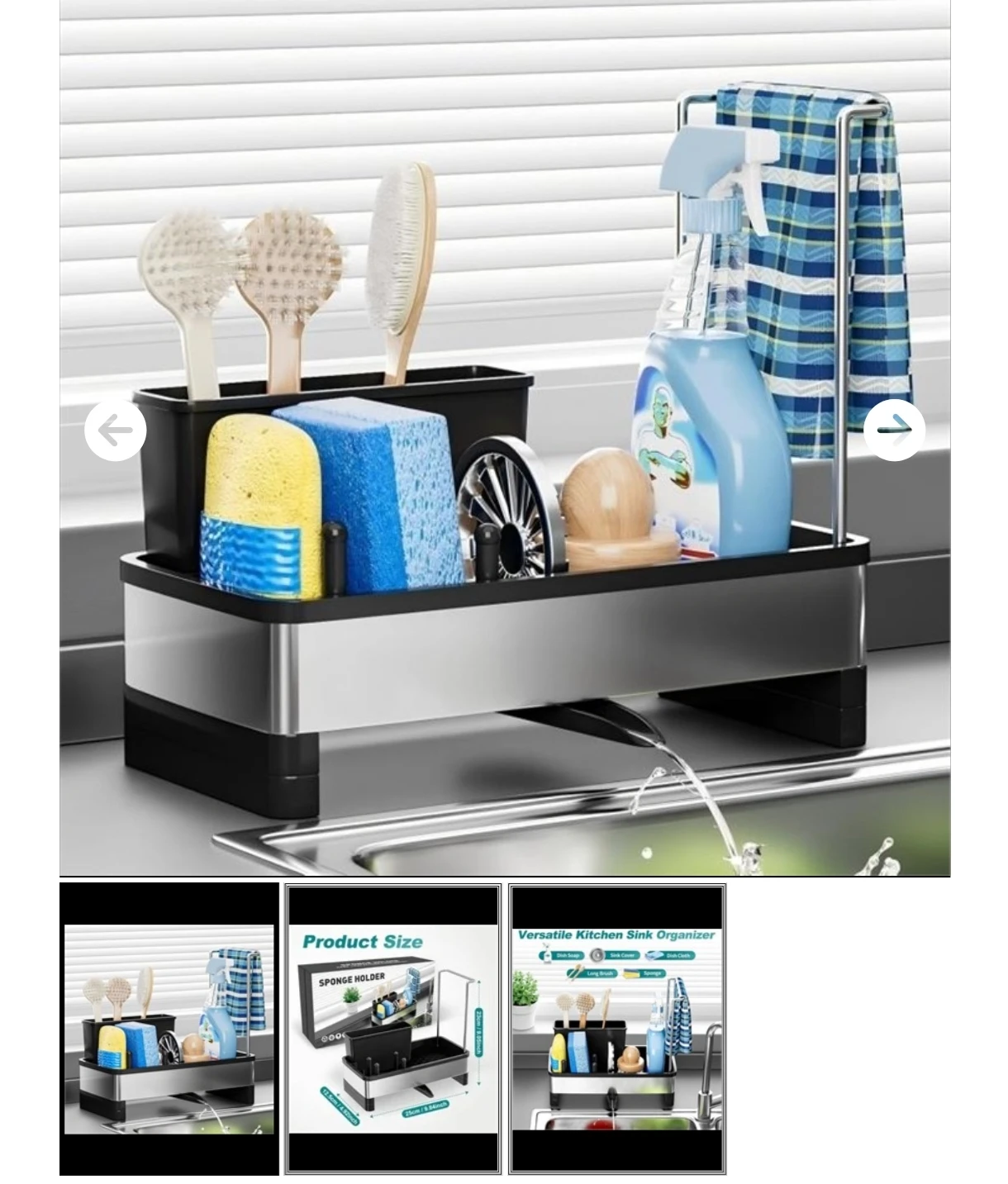 Kitchen Sink Organizer and Sponge Holder