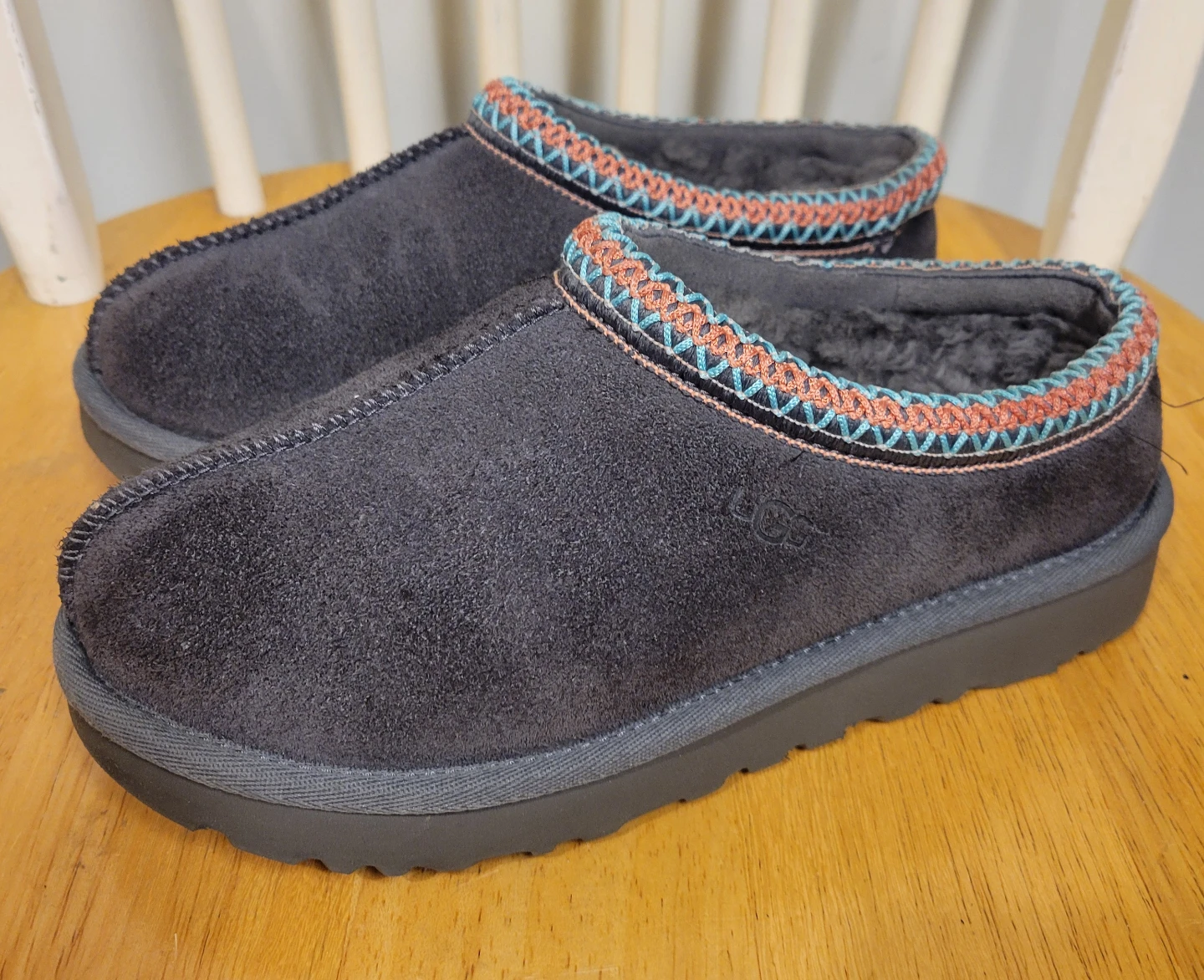 UGG Women's Tasman Slippers Dark Gray Suede Size 6 / NEW - photo 2