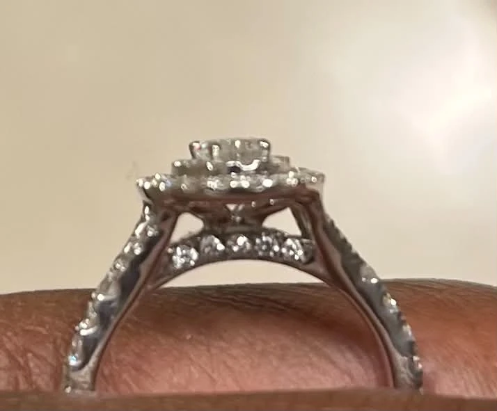 Oval Halo Diamond Engagement Ring - photo 3