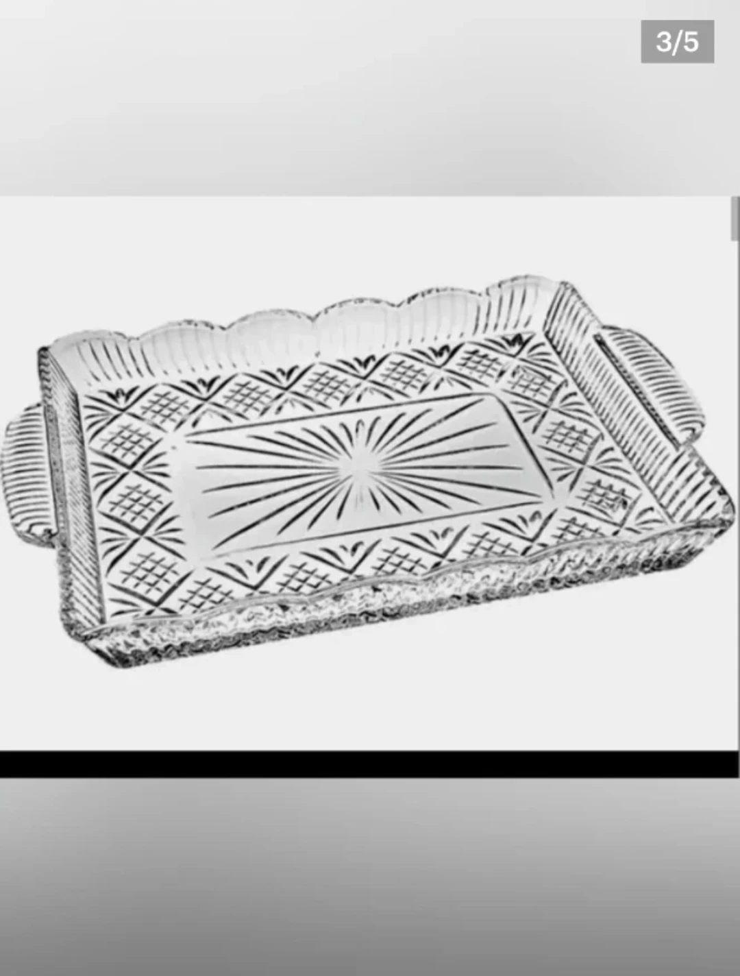 Crystal Rectangular Serving Tray - Dublin Serving Tray Godinger - photo 3