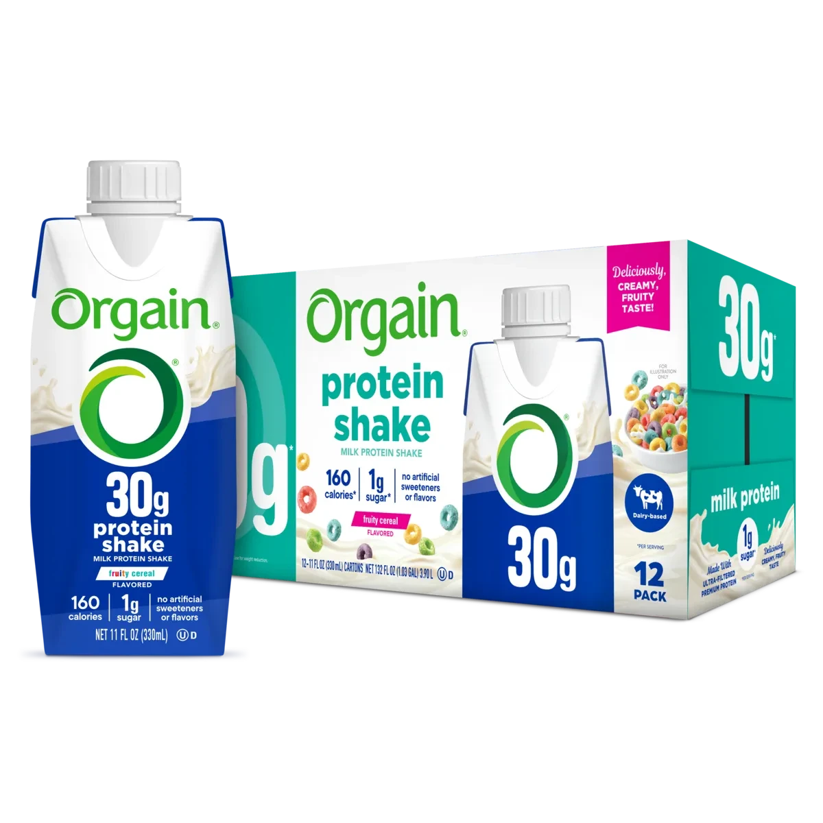 Orgain Fruity Cereal Protein Shake 12-Pack
