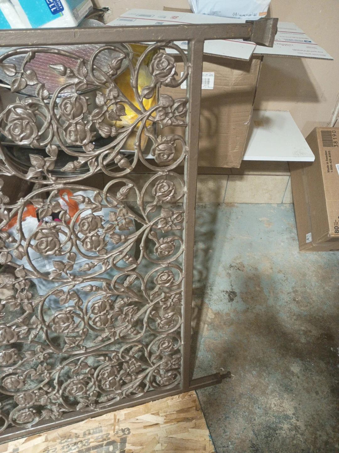 Vintage Metal Rose Design Decorative Screen - photo 3