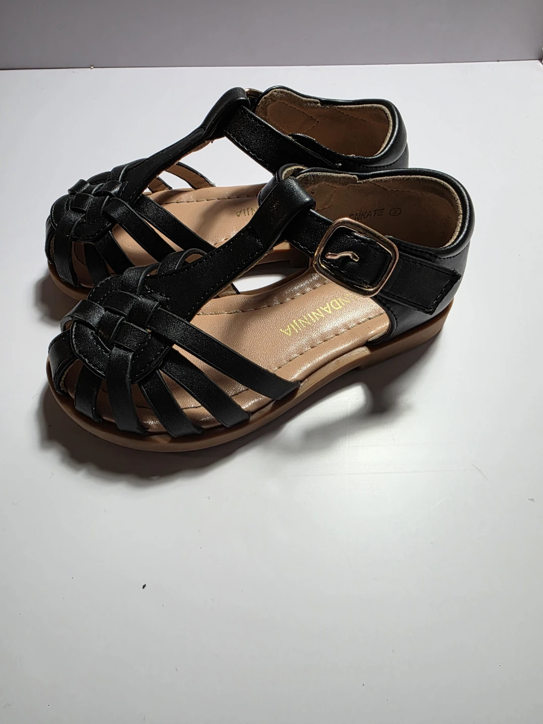 Pandaninja Black Woven Sandals Size 8 - photo 2