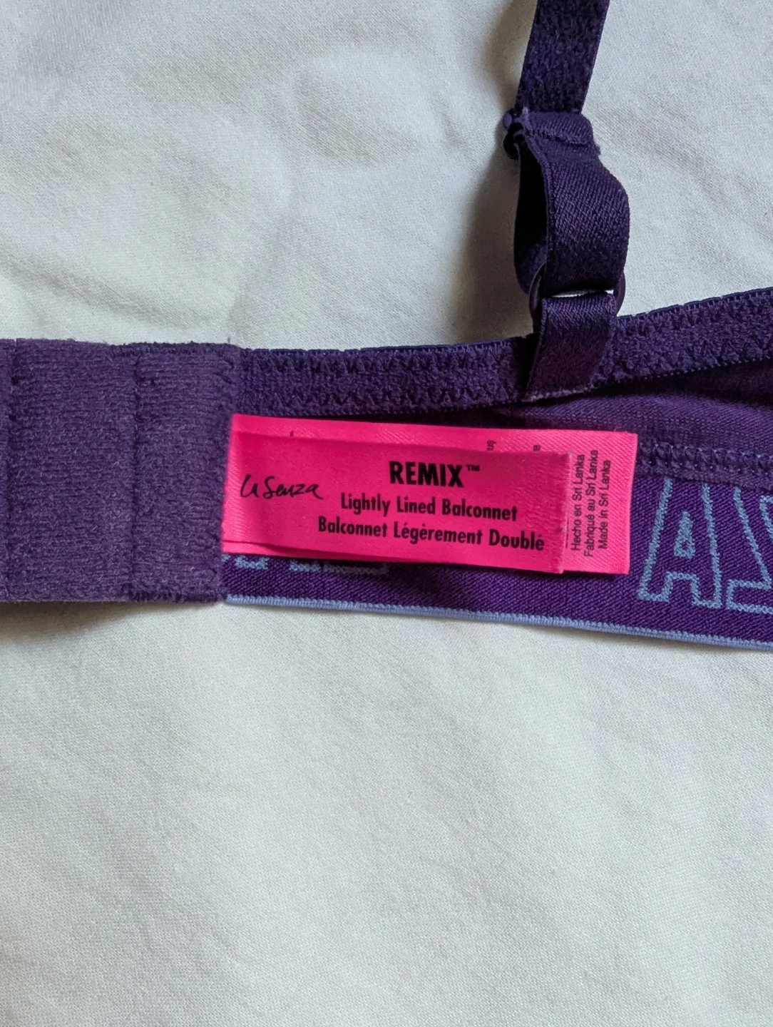 La Senza Remix Lightly Lined Cotton Balconnet Bra 34C purple - photo 3