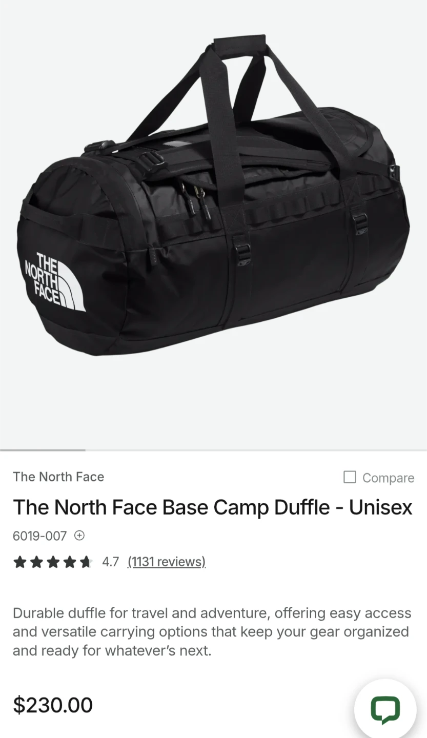 Large North Face duffel, NIB - photo 2