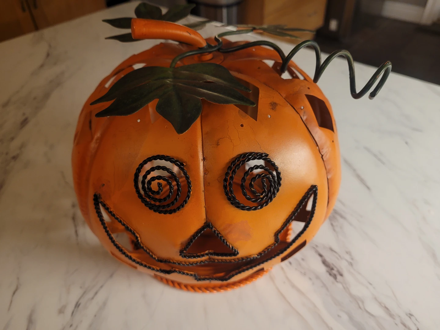 Metal Pumpkin Tea Light Holder - photo 3