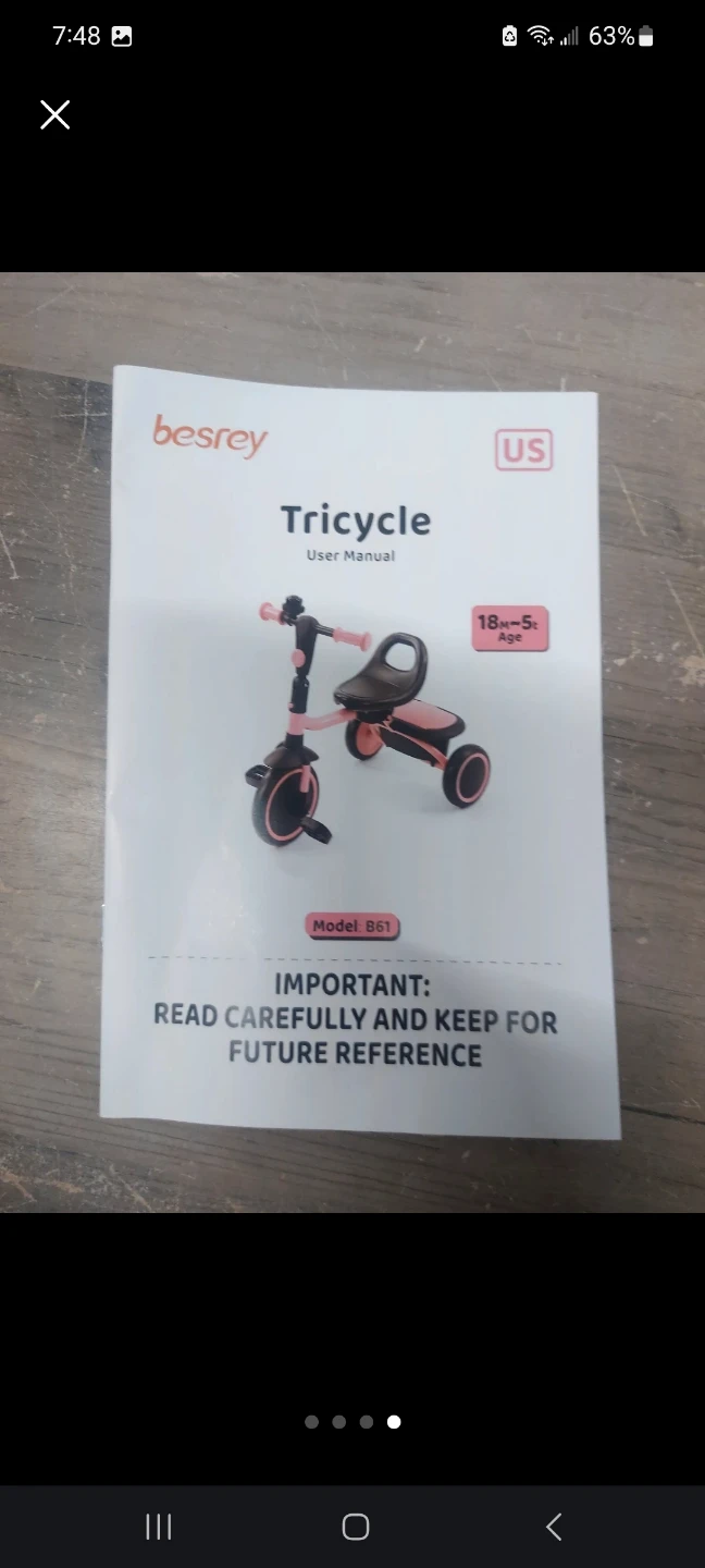 Besrey Foldable Toddler Tricycle - Blue - photo 4
