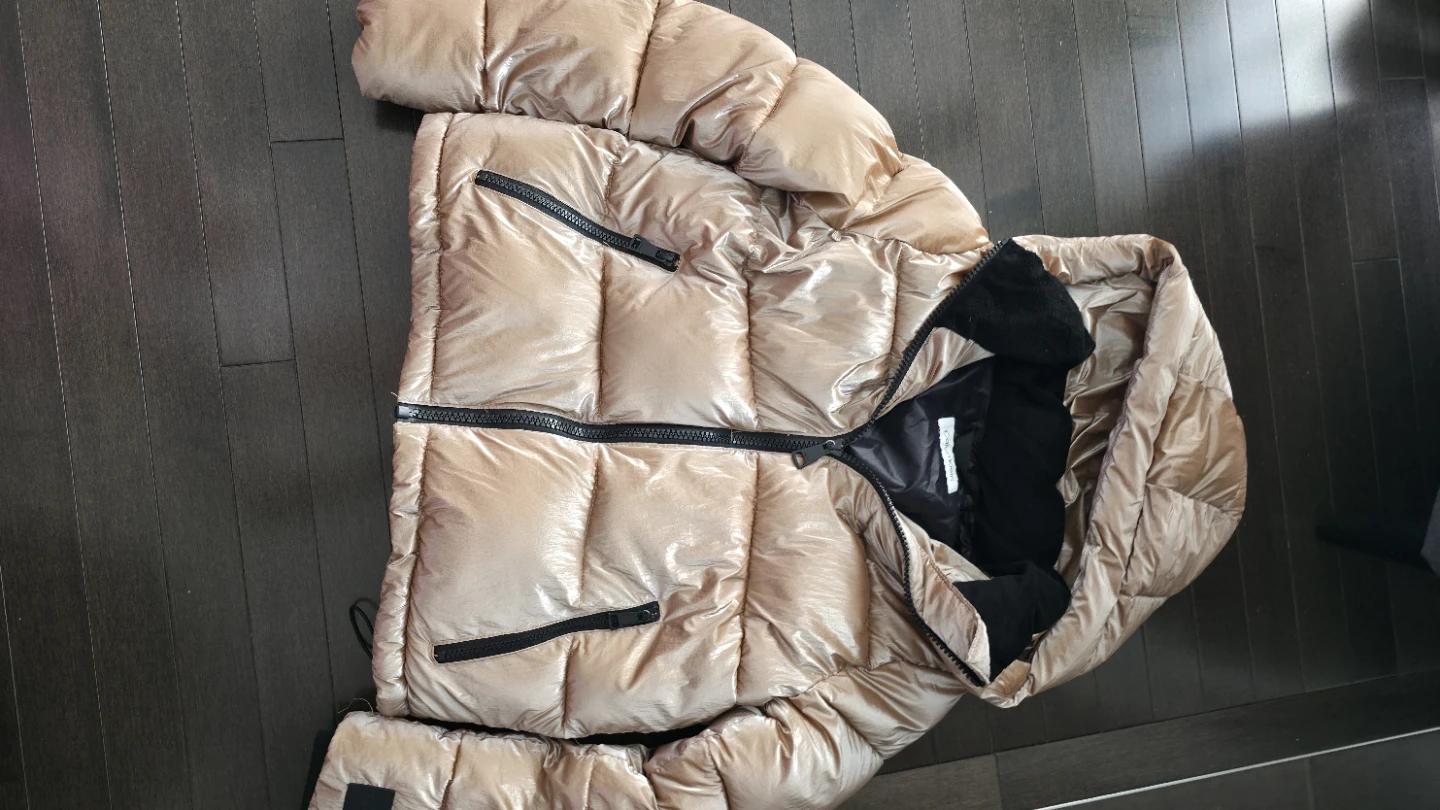 Calvin Klein Metallic Gold Puffer Jacket