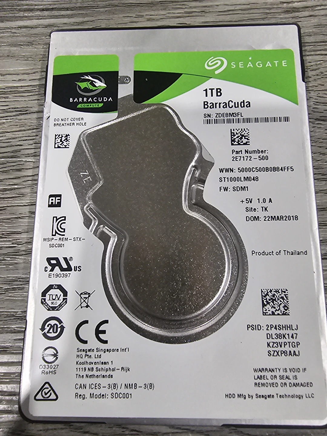 Seagate BarraCuda 1TB Internal Hard Drive