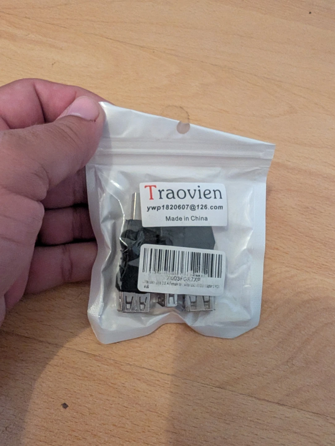 Traovien USB 2.0 Female to Male Adapter 3-Pack