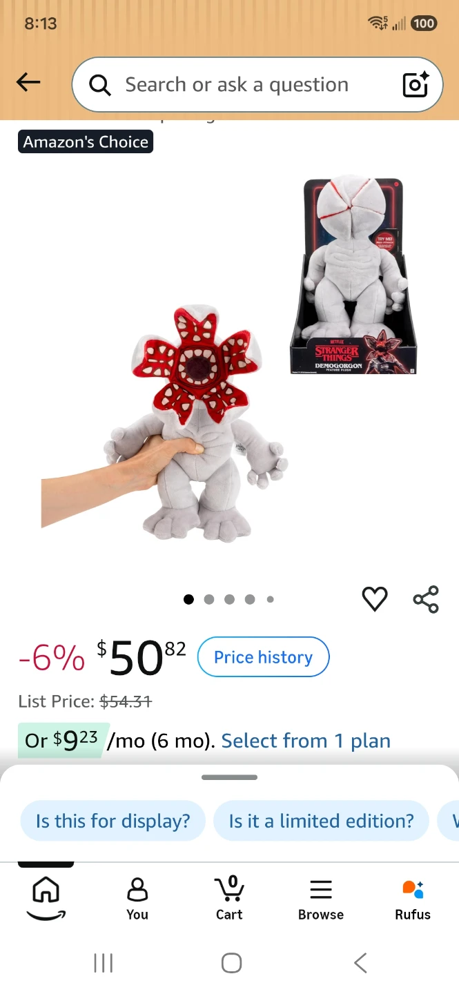 Stranger Things Demogorgon Plush - photo 4